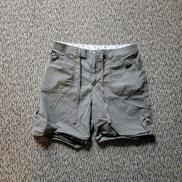 Lee Olive Green Khaki Drawstring Bermuda Shorts Size 8 - Picture 1 of 12